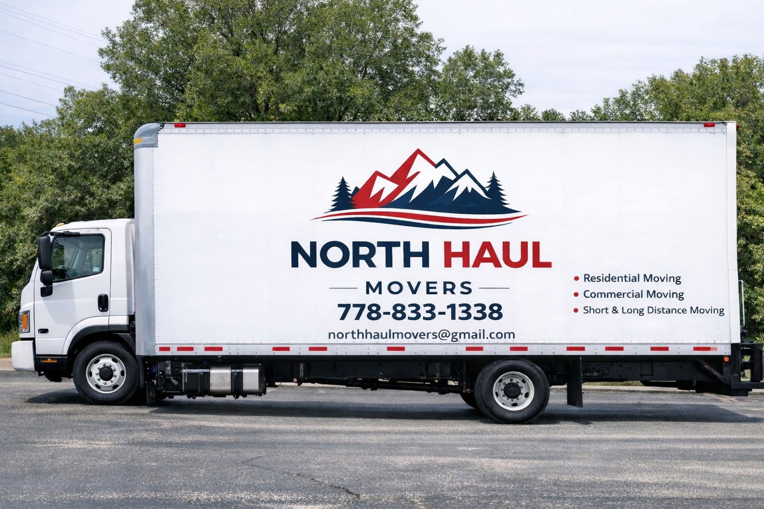 North Haul Movers branded moving truck